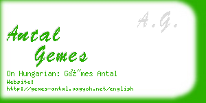 antal gemes business card